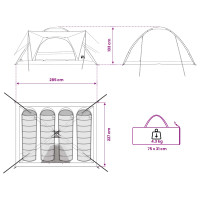 Produktbild för Campingtält med tak Grön 4 personer Polyester och Stål