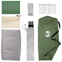 Produktbild för Campingtält med tak Grön 4 personer Polyester och Stål