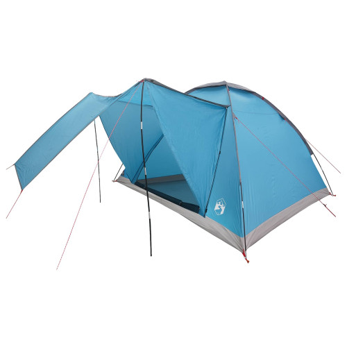 vidaXL Campingtält med tak Blå 4 personer Polyester och Stål