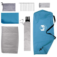 Produktbild för Campingtält med tak Blå 4 personer Polyester och Stål