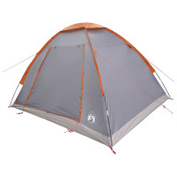 Produktbild för Campingtält Grå och orange 4 personer Polyester och Stål