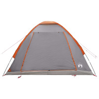 Produktbild för Campingtält Grå och orange 4 personer Polyester och Stål