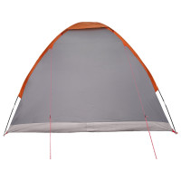 Produktbild för Campingtält Grå och orange 4 personer Polyester och Stål