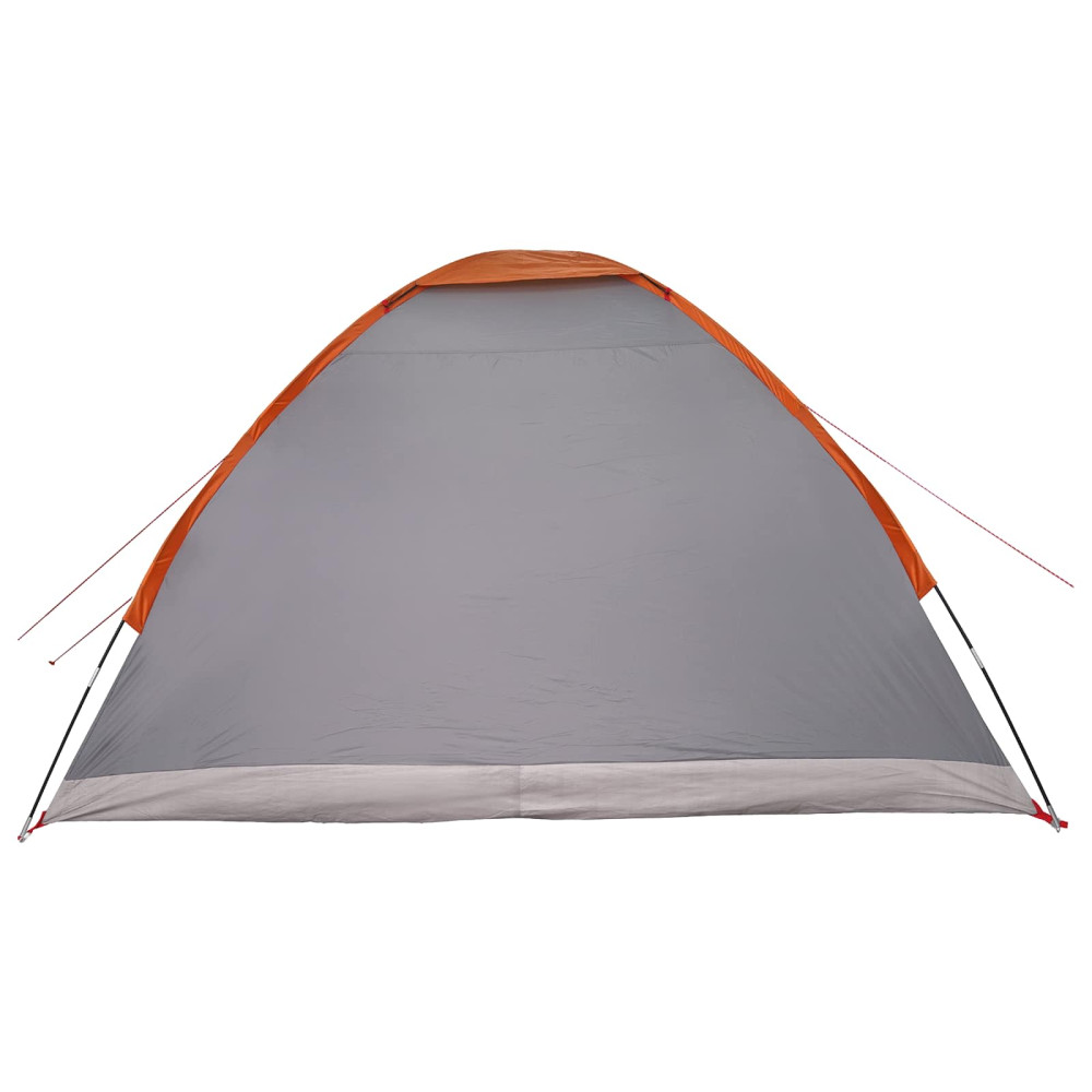 Produktbild för Campingtält Grå och orange 4 personer Polyester och Stål