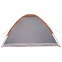 Produktbild för Campingtält Grå och orange 4 personer Polyester och Stål
