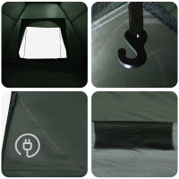 Produktbild för Campingtält Armégrön 275 x 215 x 125 cm Polyester och Stål