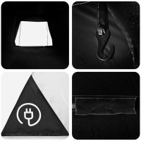 Produktbild för Campingtält Vit Blackout 275 x 215 x 125 cm Polyester och Stål