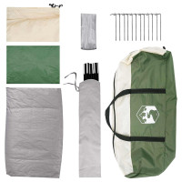 Produktbild för Campingtält med tak Grön 6 personer Polyester och Stål