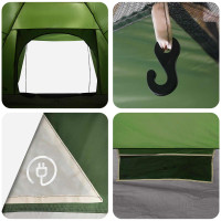 Produktbild för Campingtält med tak Grön 6 personer Polyester och Stål