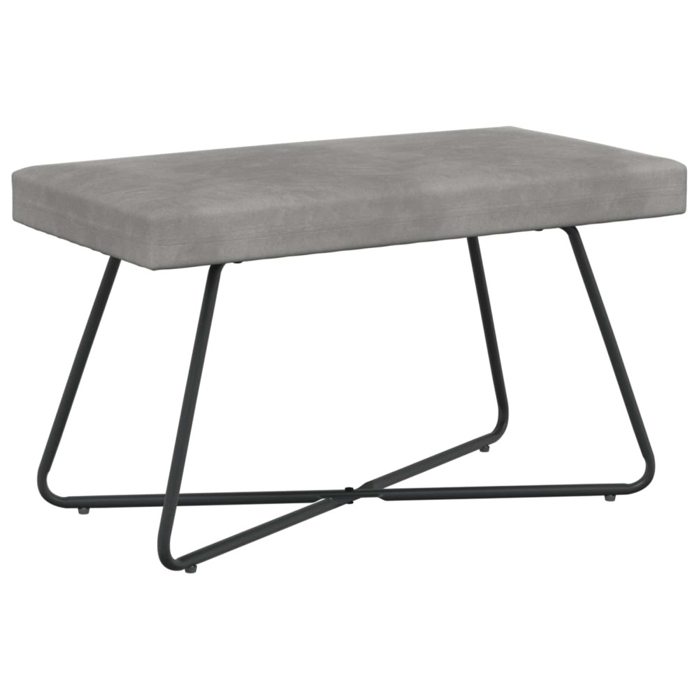 Produktbild för bänk Ljusgrå 80 x 40 x 45 cm Sammet