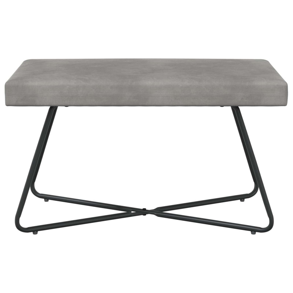 Produktbild för bänk Ljusgrå 80 x 40 x 45 cm Sammet