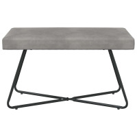 Produktbild för bänk Ljusgrå 80 x 40 x 45 cm Sammet