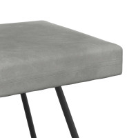 Produktbild för bänk Ljusgrå 80 x 40 x 45 cm Sammet
