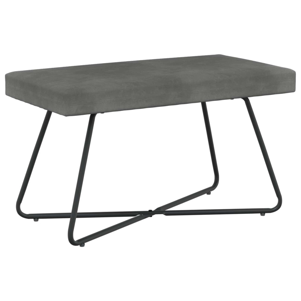 Produktbild för bänk Mörkgrå 80 x 40 x 45 cm Sammet