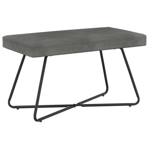 vidaXL bänk Mörkgrå 80 x 40 x 45 cm Sammet