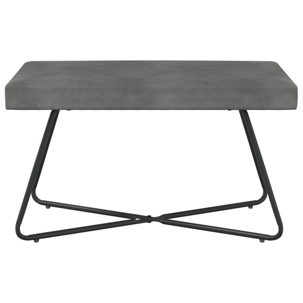 Produktbild för bänk Mörkgrå 80 x 40 x 45 cm Sammet