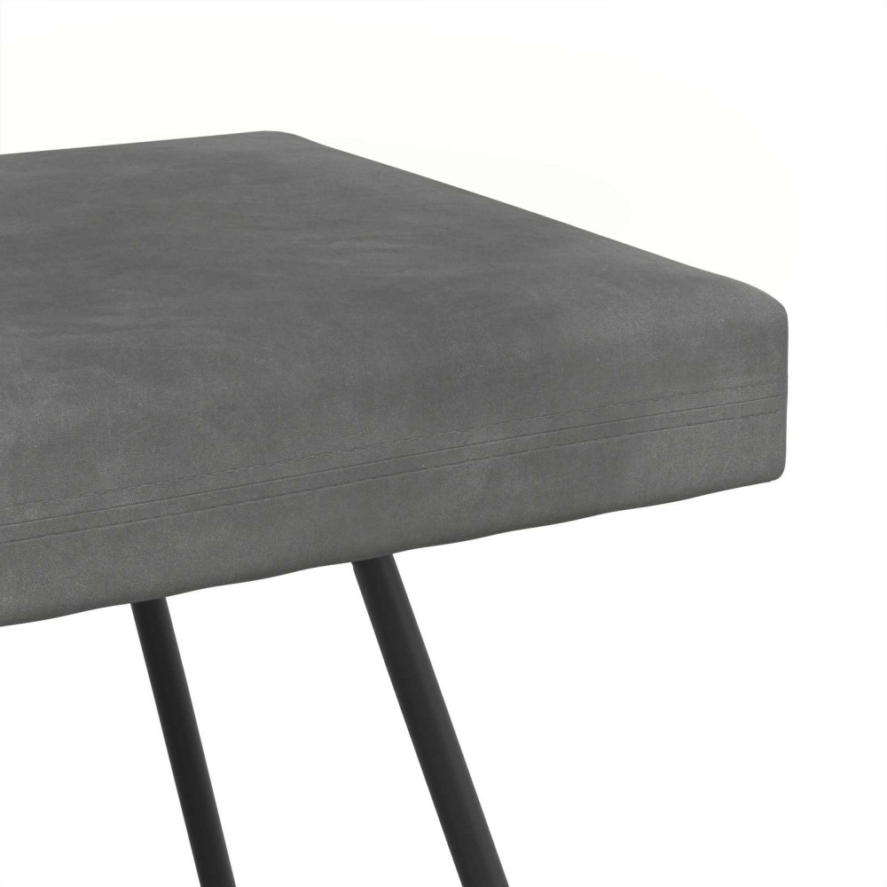 Produktbild för bänk Mörkgrå 80 x 40 x 45 cm Sammet