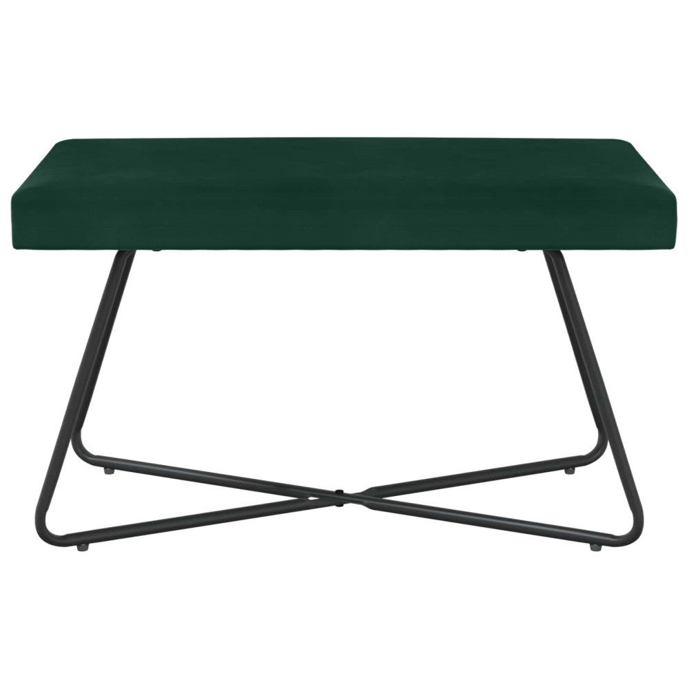 Produktbild för bänk Mörkgrön 80 x 40 x 45 cm Sammet