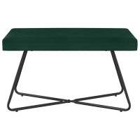 Produktbild för bänk Mörkgrön 80 x 40 x 45 cm Sammet