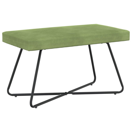 vidaXL bänk Ljusgrön 80 x 40 x 45 cm Sammet