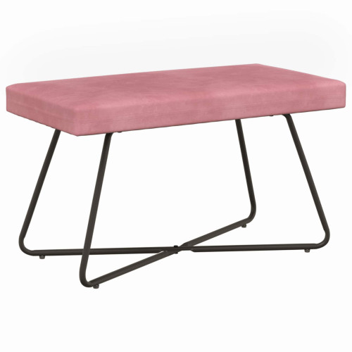 vidaXL bänk Rosa 80 x 40 x 45 cm Sammet