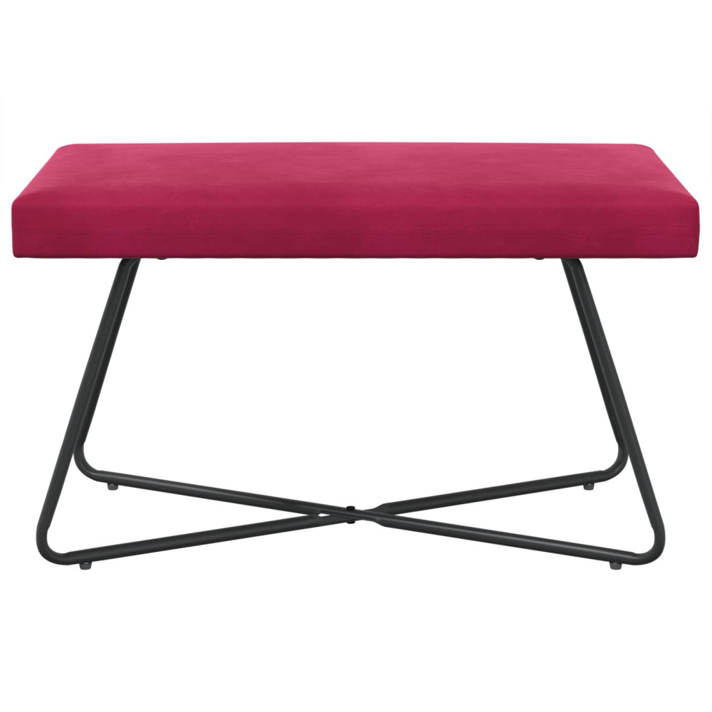 Produktbild för bänk Vinröd 80 x 40 x 45 cm Sammet