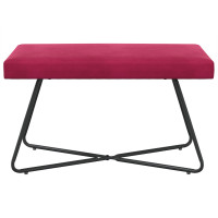 Produktbild för bänk Vinröd 80 x 40 x 45 cm Sammet