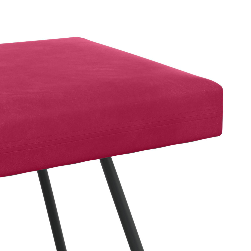 Produktbild för bänk Vinröd 80 x 40 x 45 cm Sammet