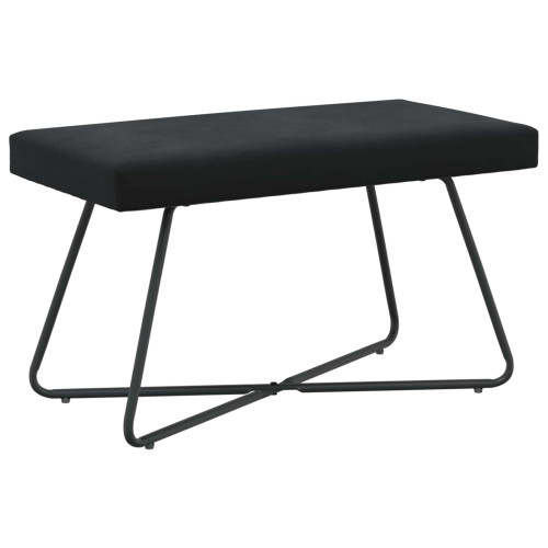 vidaXL bänk Svart 80 x 40 x 45 cm Sammet