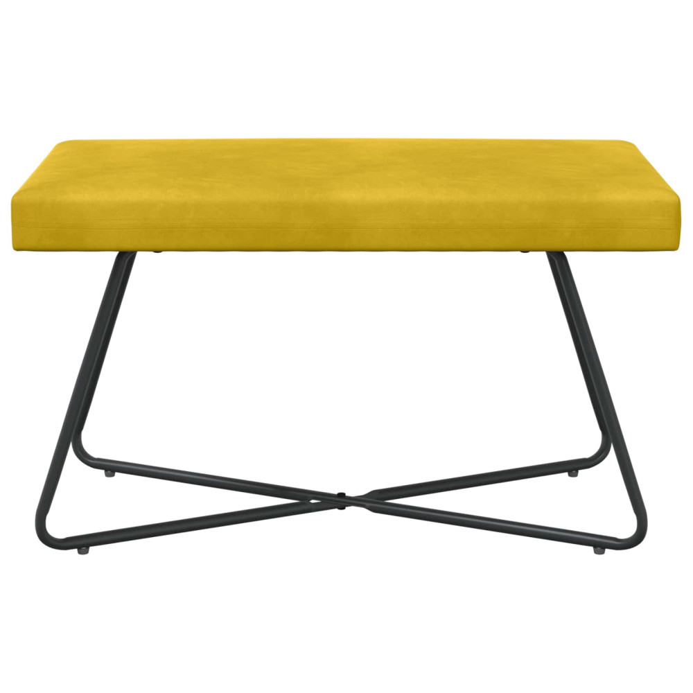 Produktbild för bänk Gul 80 x 40 x 45 cm Sammet