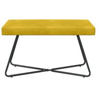 Produktbild för bänk Gul 80 x 40 x 45 cm Sammet