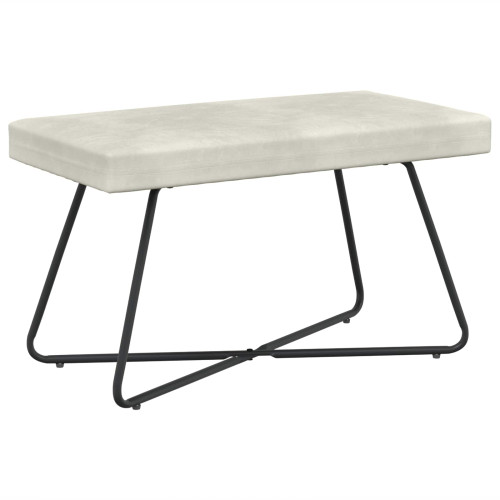 vidaXL bänk Gräddvit 80 x 40 x 45 cm Sammet