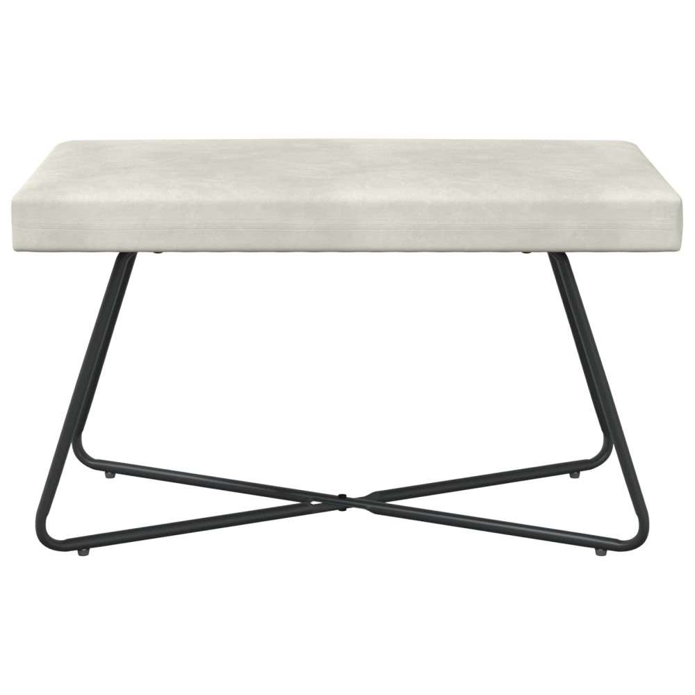 Produktbild för bänk Gräddvit 80 x 40 x 45 cm Sammet