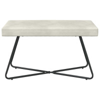 Produktbild för bänk Gräddvit 80 x 40 x 45 cm Sammet