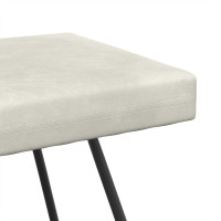 Produktbild för bänk Gräddvit 80 x 40 x 45 cm Sammet