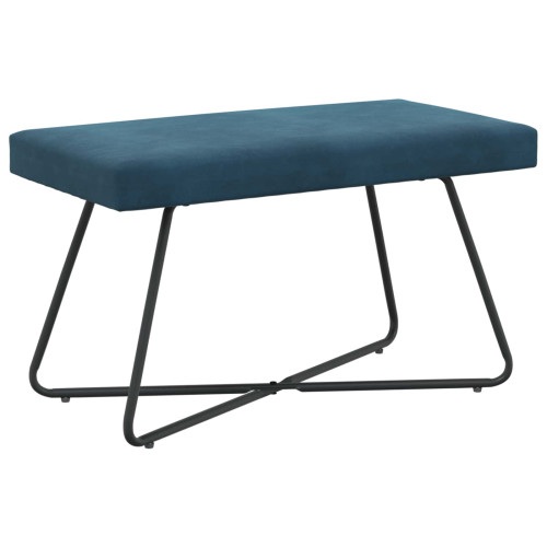 vidaXL bänk Blå 80 x 40 x 45 cm Sammet