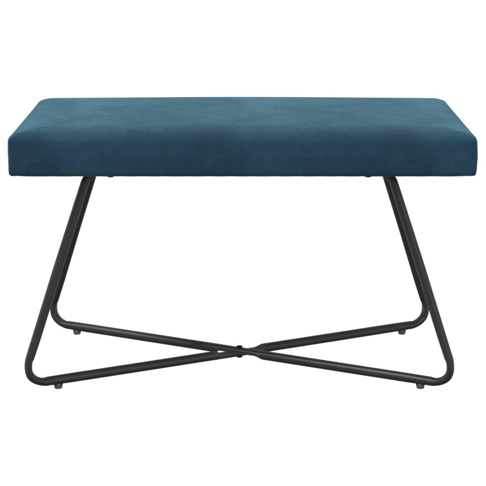 Produktbild för bänk Blå 80 x 40 x 45 cm Sammet