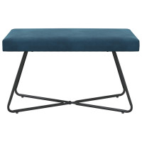 Produktbild för bänk Blå 80 x 40 x 45 cm Sammet