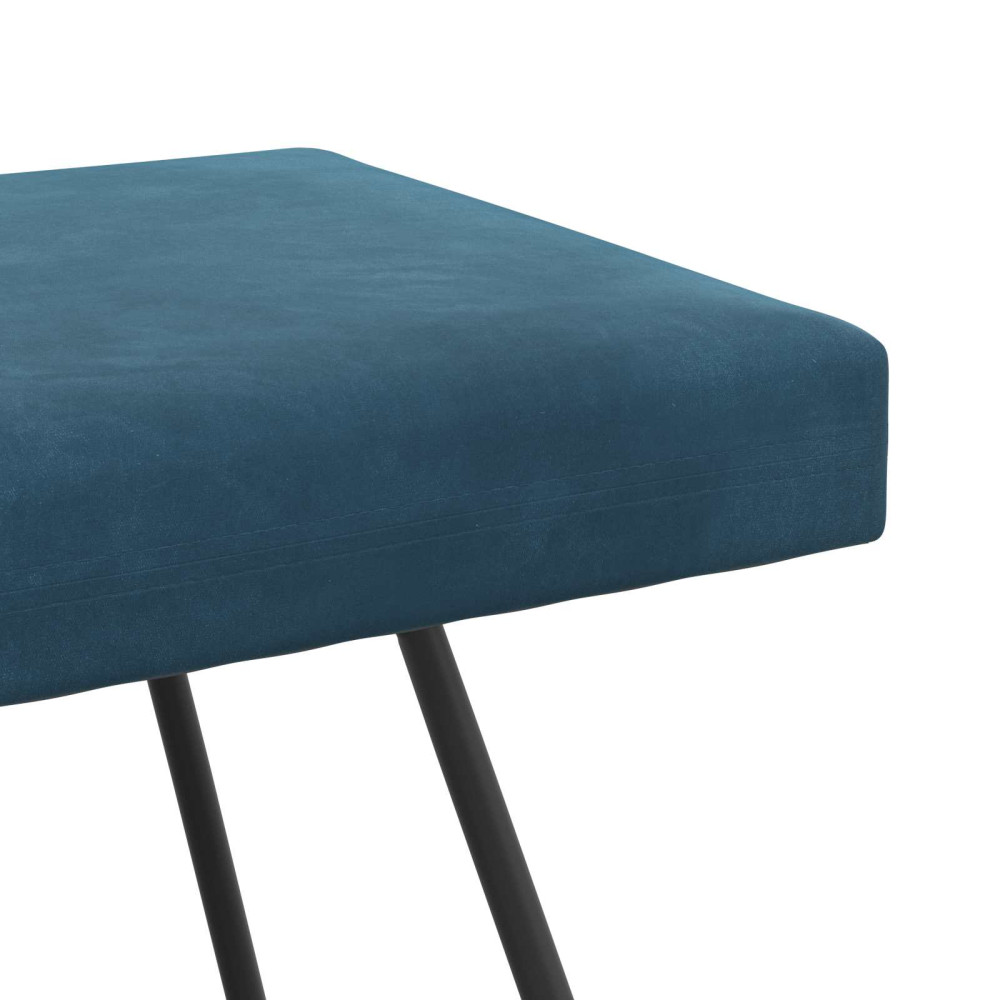 Produktbild för bänk Blå 80 x 40 x 45 cm Sammet