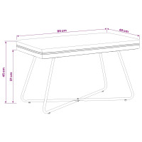 Produktbild för bänk Blå 80 x 40 x 45 cm Sammet