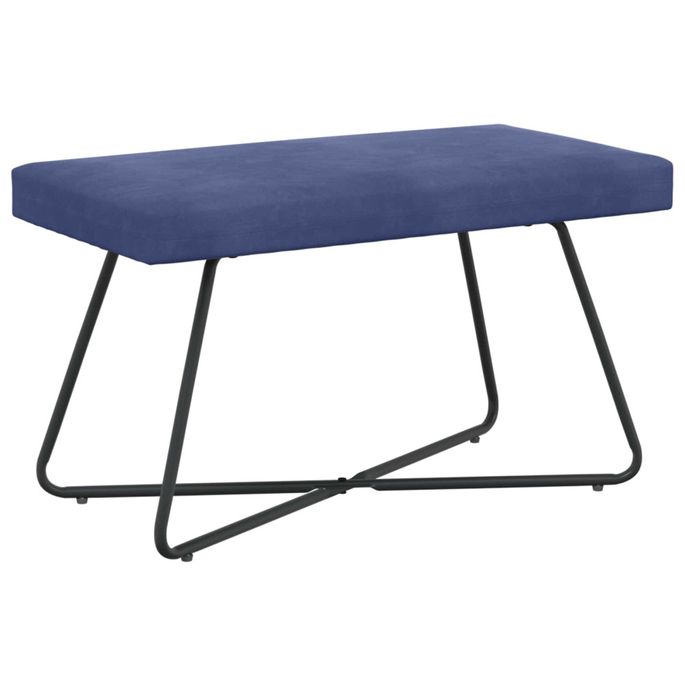 Produktbild för bänk Polisblå 80 x 40 x 45 cm Sammet