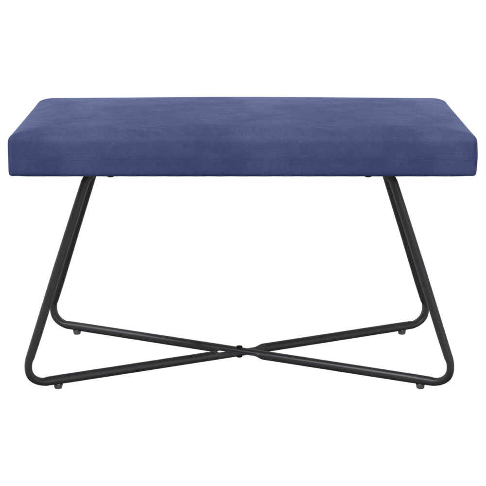 Produktbild för bänk Polisblå 80 x 40 x 45 cm Sammet
