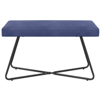 Produktbild för bänk Polisblå 80 x 40 x 45 cm Sammet