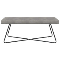 Produktbild för bänk Ljusgrå 110 x 40 x 45 cm Sammet