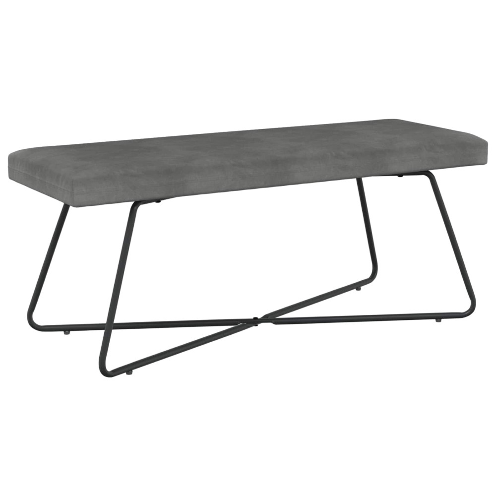 Produktbild för bänk Mörkgrå 110 x 40 x 45 cm Sammet