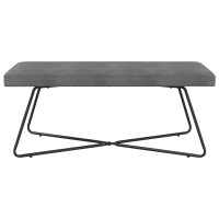 Produktbild för bänk Mörkgrå 110 x 40 x 45 cm Sammet