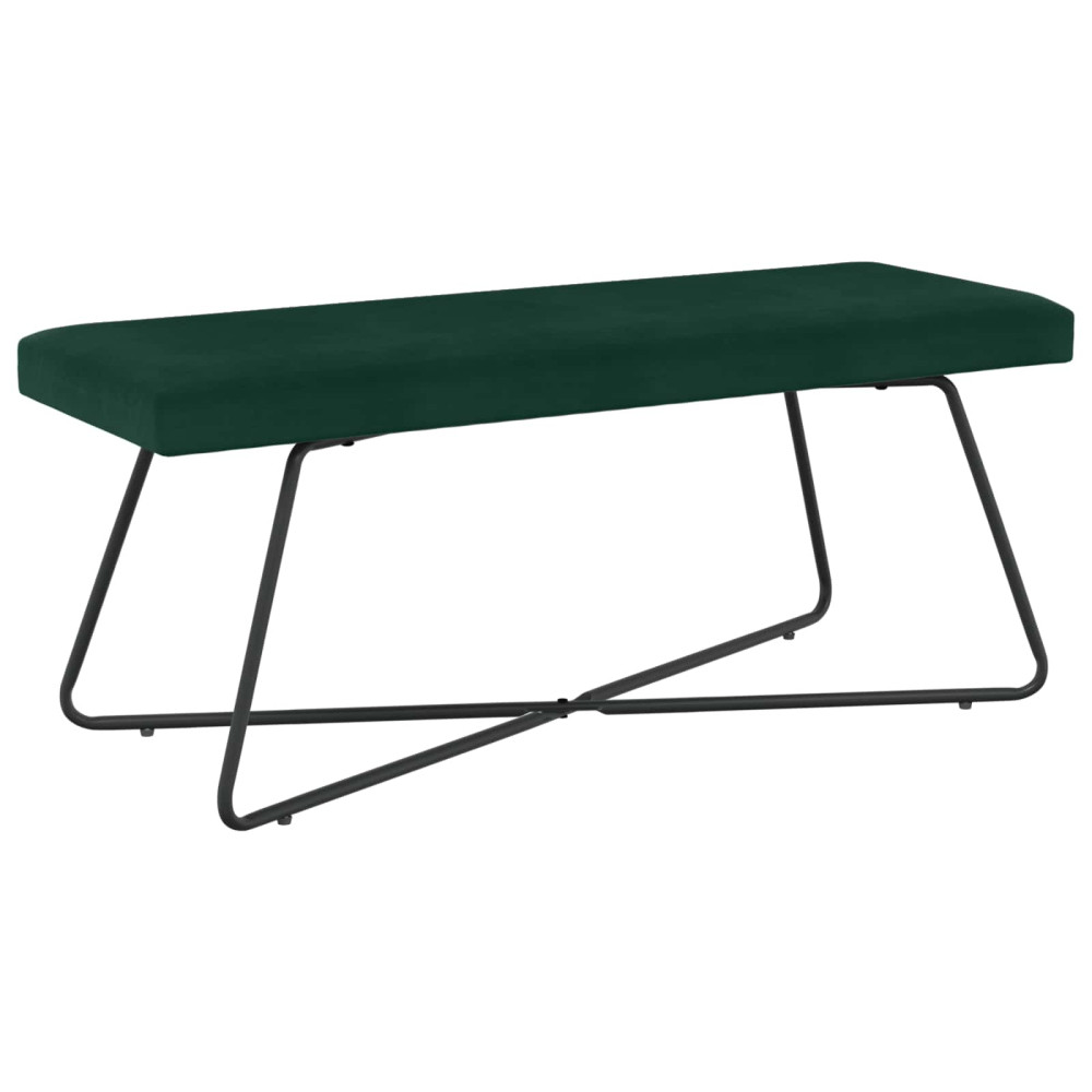 Produktbild för bänk Mörkgrön 110 x 40 x 45 cm Sammet