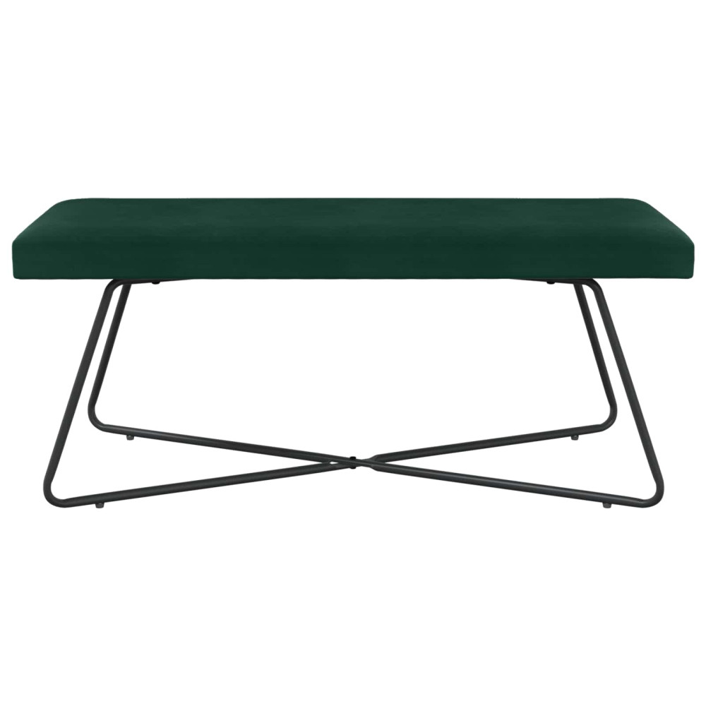 Produktbild för bänk Mörkgrön 110 x 40 x 45 cm Sammet