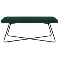 Produktbild för bänk Mörkgrön 110 x 40 x 45 cm Sammet