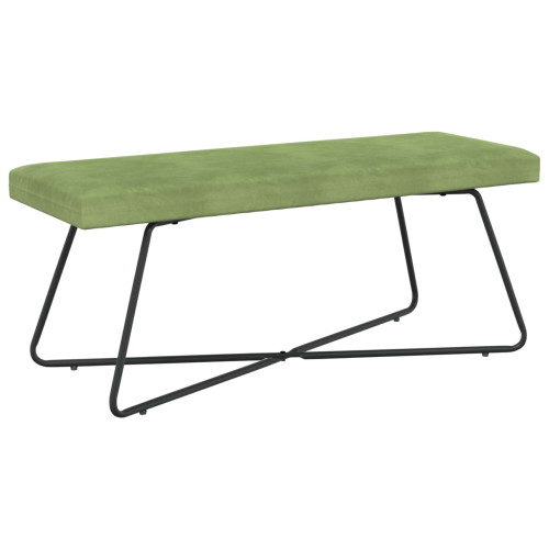vidaXL bänk Ljusgrön 110 x 40 x 45 cm Sammet